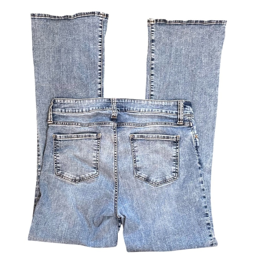 Kut from the Kloth Natalie Fab Ab Boot Cut Flare Leg Blue Denim Jeans Size 12 - Picture 6 of 15